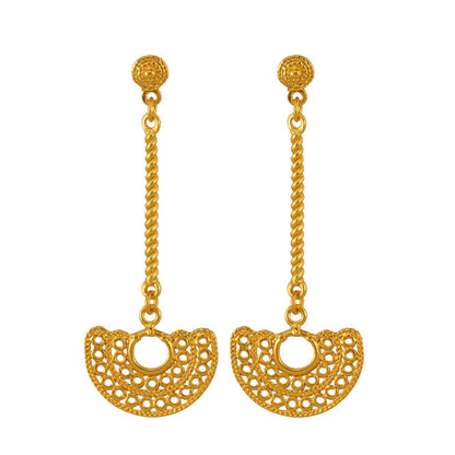 Sinu double filigree nose ornament long earrings