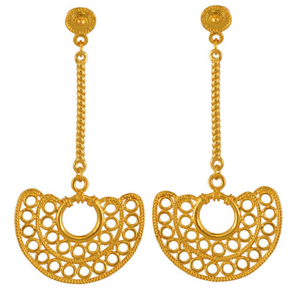 Sinu double filigree nose ornament long earrings