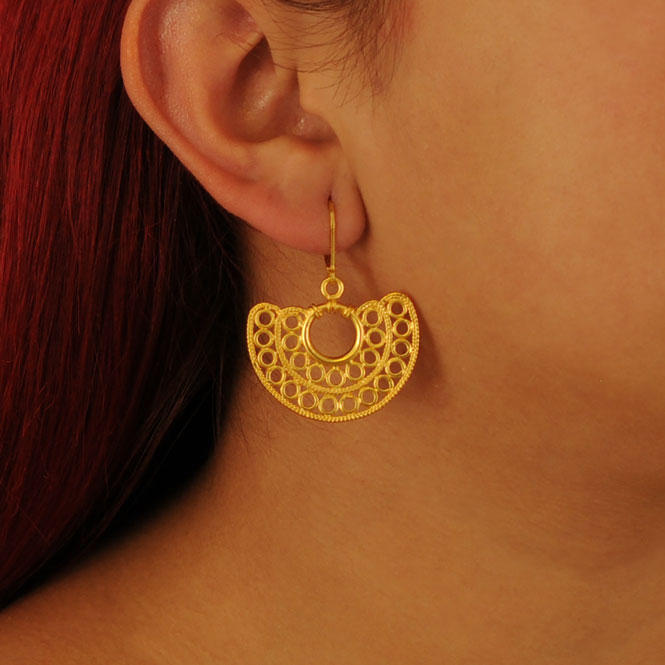 Sinu double filigree nose ornament earrings