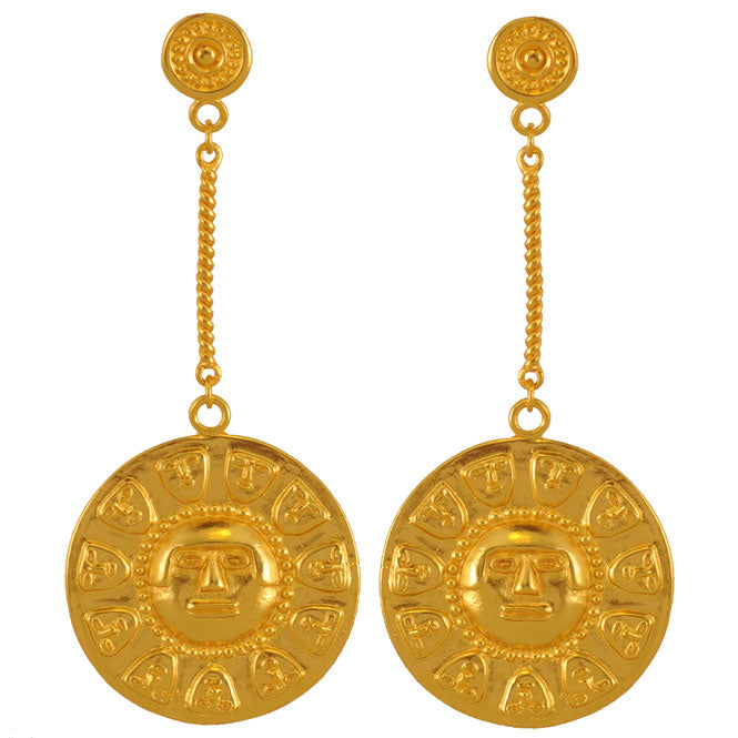 Nariño thirteen-sided pectoral long earrings