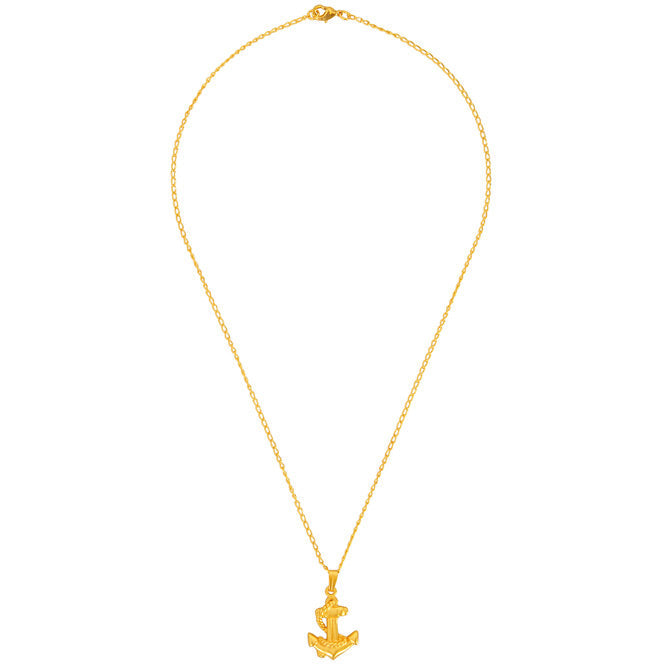 Chain Necklace with Anchor Pendant