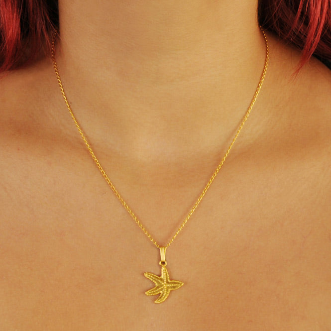 Chain Necklace with Starfish Pendant