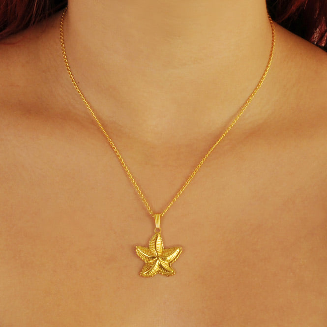 Chain Necklace with Starfish Pendant