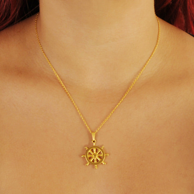 Chain Necklace with Rudder Pendant