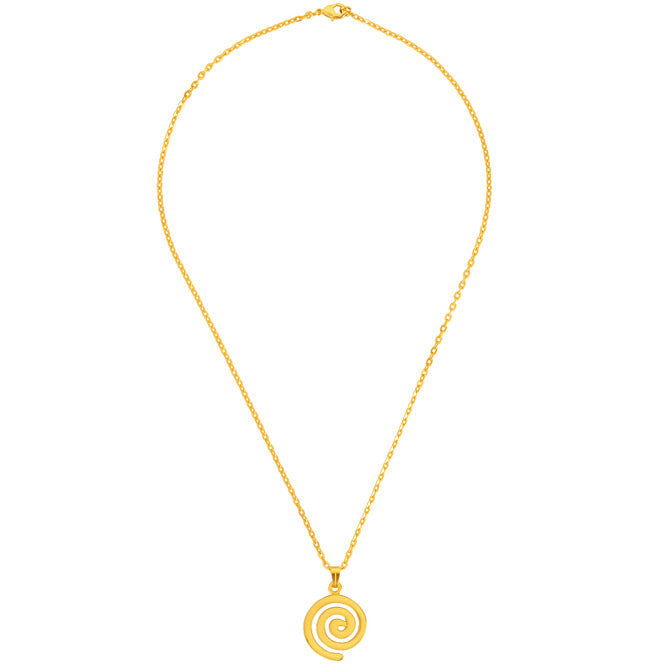 Chain Necklace with Quimbaya Spiral Pendant