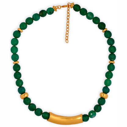 Green Agate Semip-precious stone Necklace