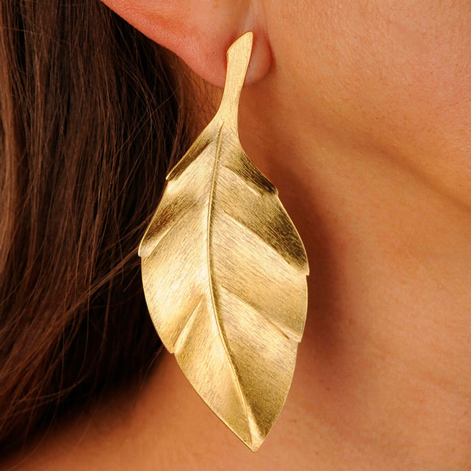 Eden Leaf Long Earrings