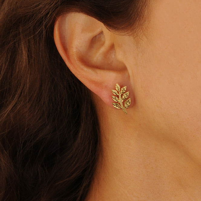 Renacer Laurel Branch Earrings