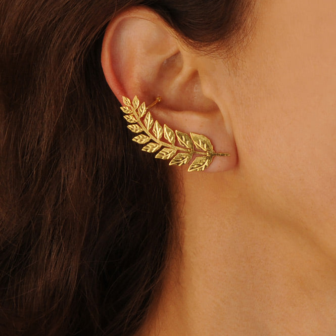 Renacer Laurel Branch Ear Cuff and Earring