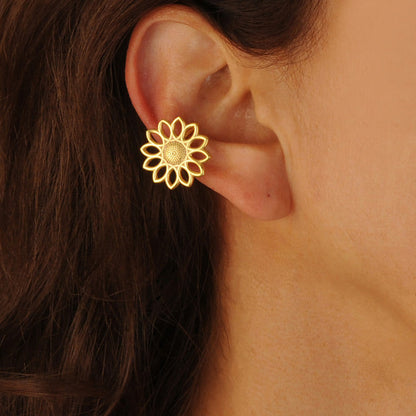 Renacer Sunflower Ear Cuff