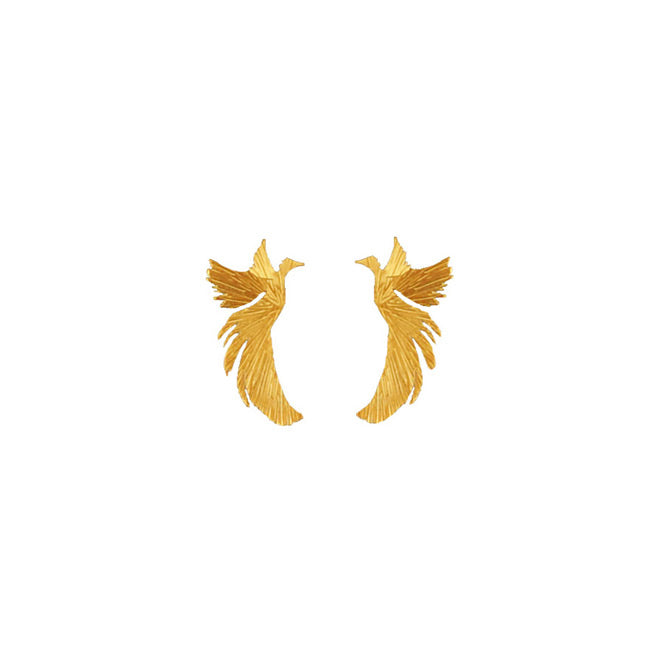 Resiliencia Phoenix Bird Stud Earrings