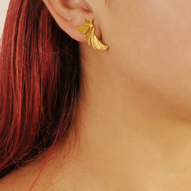 Resiliencia Phoenix Bird Stud Earrings