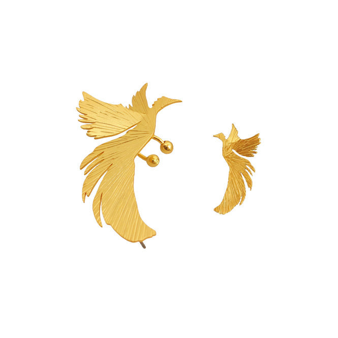 Resiliencia Phoenix Bird Ear Cuff and Earring