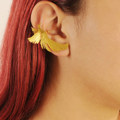 Resiliencia Phoenix Bird Ear Cuff and Earring