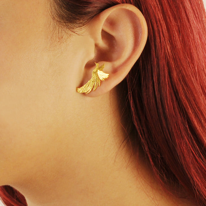 Resiliencia Phoenix Bird Ear Cuff and Earring