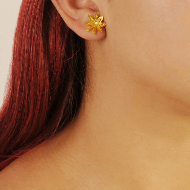 Resiliencia Lotus Flower Stud Earrings