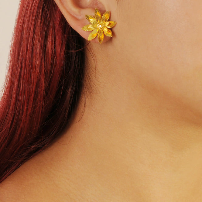 Resiliencia Lotus Flower Stud Earrings