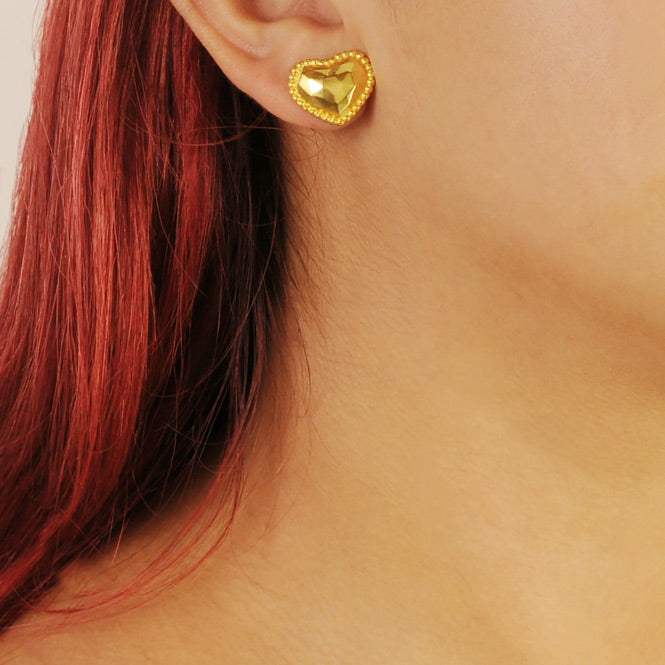 Resilient Heart Stud Earrings