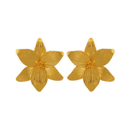 Golden Flight of Life lily earrings