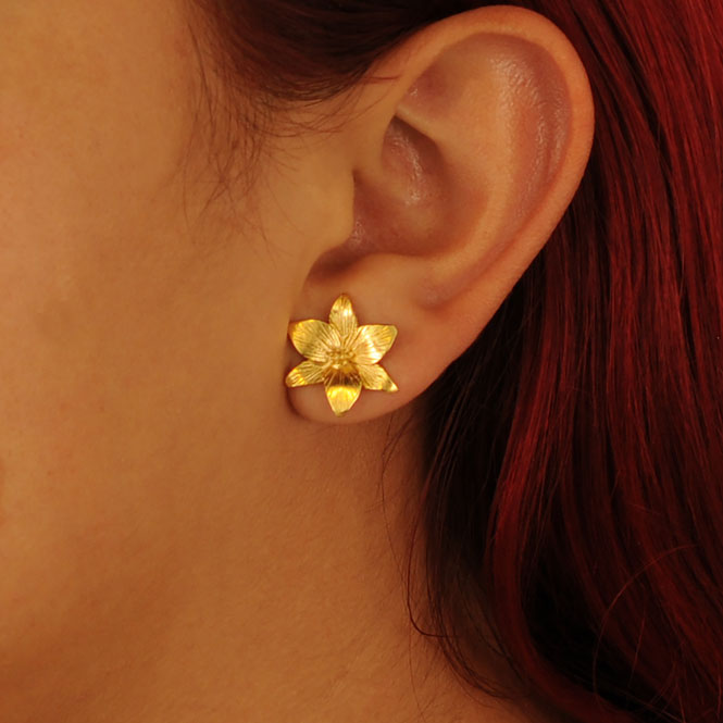 Golden Flight of Life ear cuff and earring