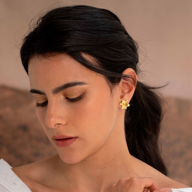 Golden Flight of Life ear cuff and earring