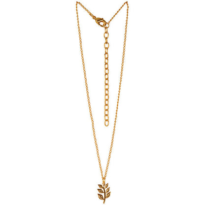 Chain Choker Necklace with Renacer Laurel Branch Pendant