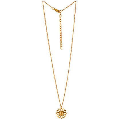 Chain Necklace with Renacer Sunflower Pendant