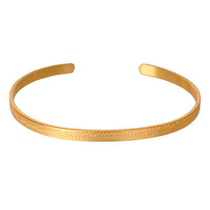 Renacer Laurel Branch Hoop Bracelet