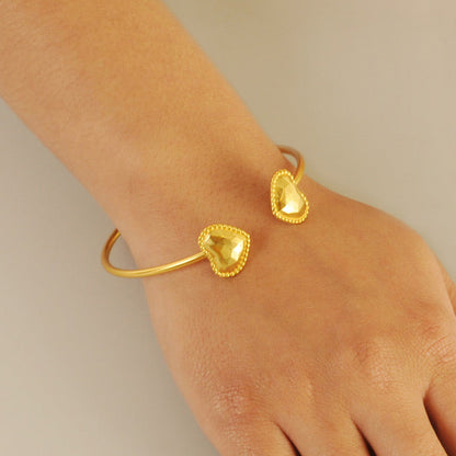 Resilient Heart Hoop Bracelet