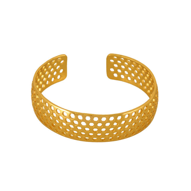 Golden Flight of Life honeycomb rigid bracelet