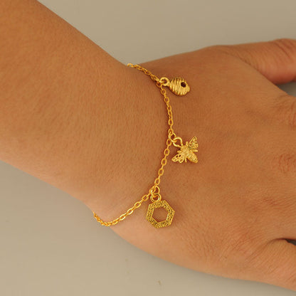 Golden Flight of Life charm bracelet