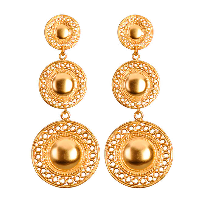 Circles Pectoral Long Earrings