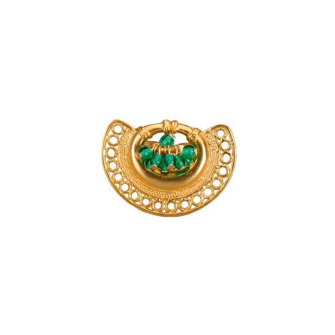 Green Filigree Nose Ornament Ring