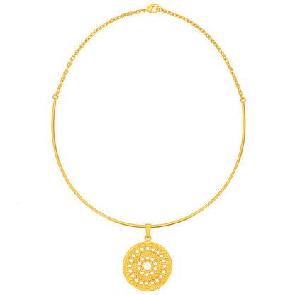 Rigid Necklace with Muisca Solar Pectoral Pendant