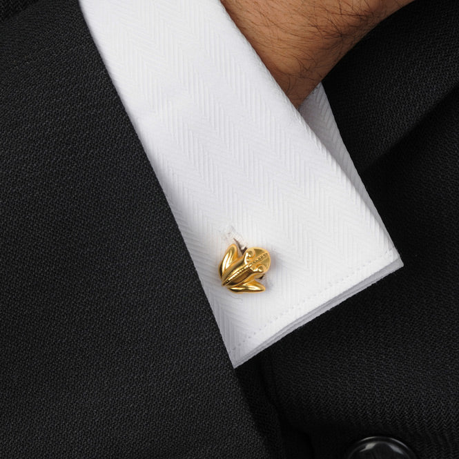 Tairona Single Braid Frog Cufflinks