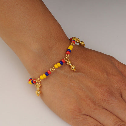 COLOMBIA BRACELET WITH 3 MINI POPORO QUIMBAYA CHARMS