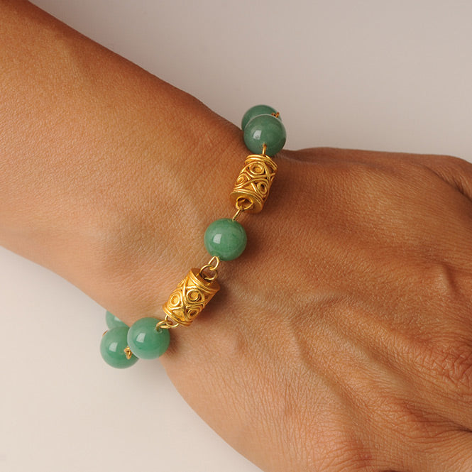 Aventurine 10mm Semiprecious Stone Bracelet