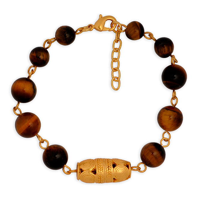 Tiger Eye 10mm Semiprecious Stone Bracelet