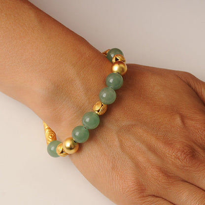 Aventurine 10mm Semiprecious Stone Bracelet