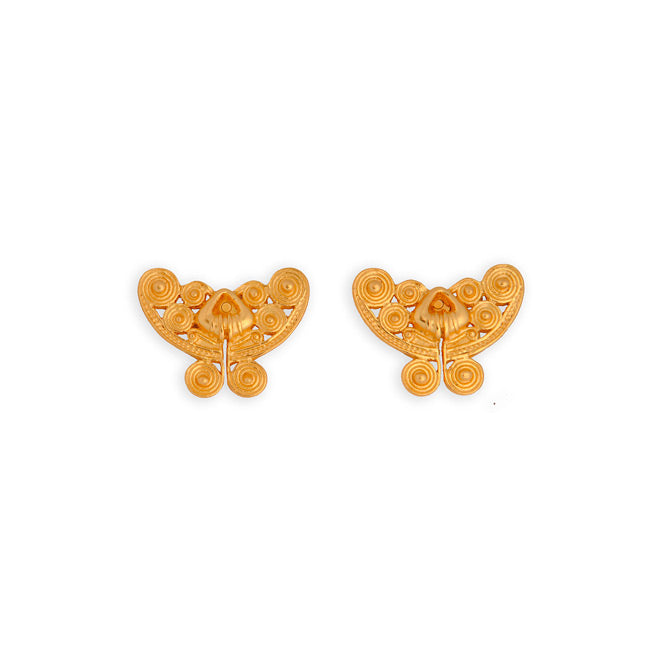 Tairona Butterfly Nose Ornament Long Earrings