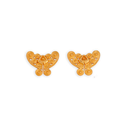 Tairona Butterfly Nose Ornament Long Earrings