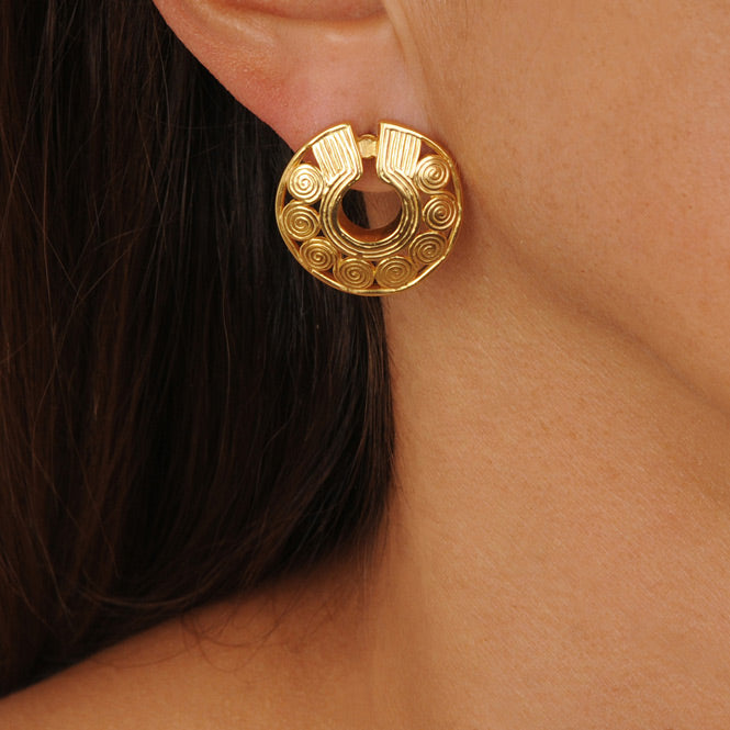 Quimbaya Circles Nose Ornament Stud Earrings