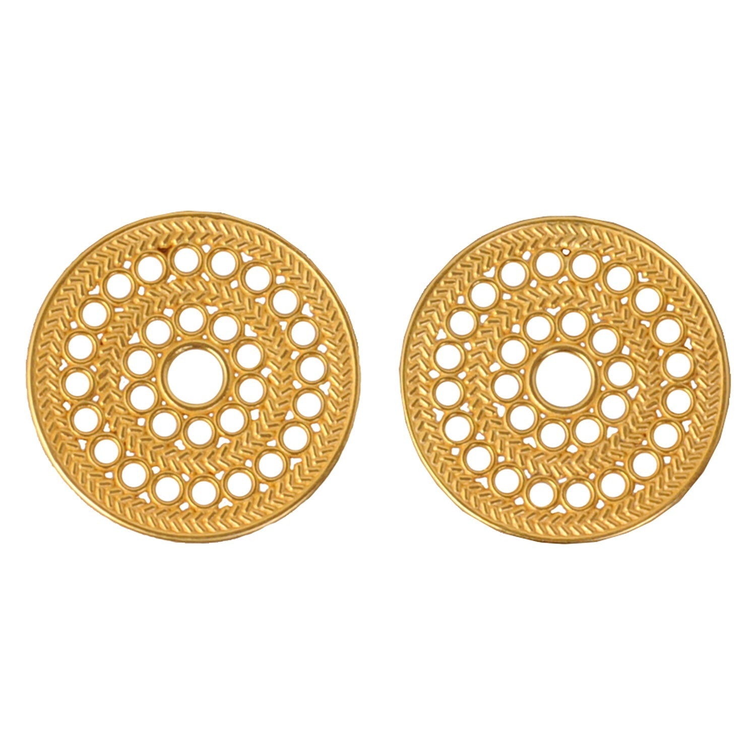 Muisca Solar Pectoral Stud Earrings