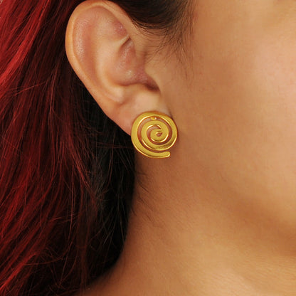 Quimbaya Spiral Stud Earrings