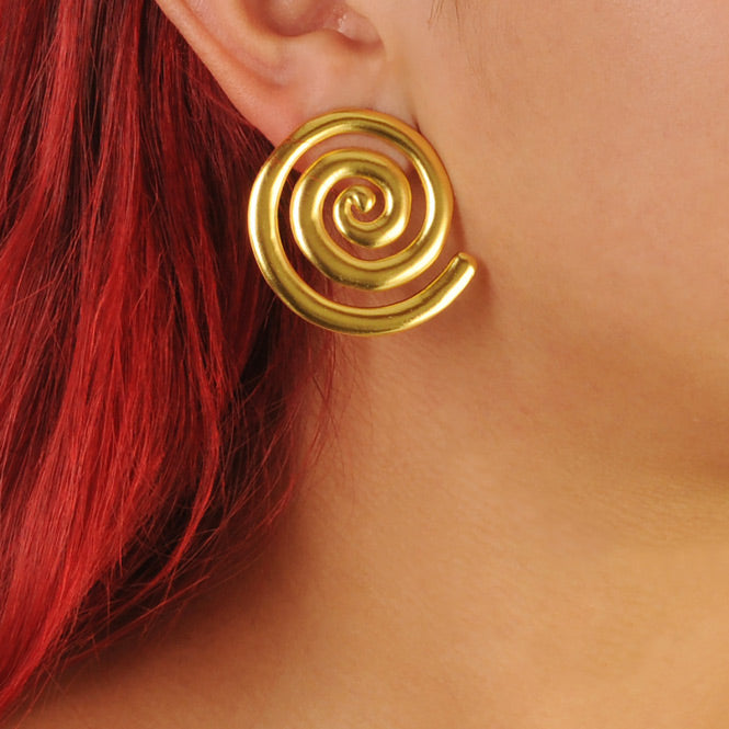 Quimbaya Spiral Stud Earrings