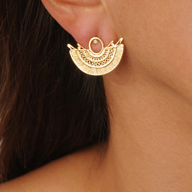 Sinu Filigree Winged Nose Stud Earrings