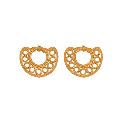 Sinu Simple Filigree Nose Ornament Stud Earrings