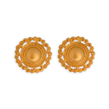 Tolima Round Pectoral Stud Earrings