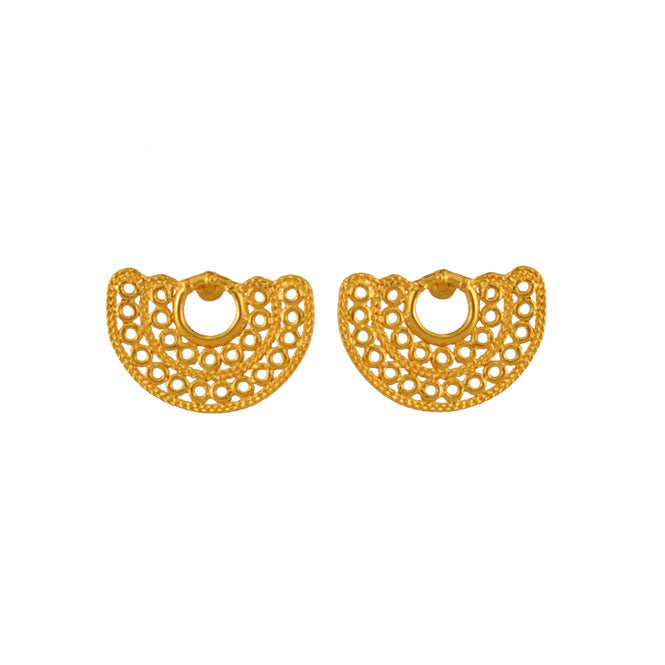 Sinu double filigree nose ornament stud earrings