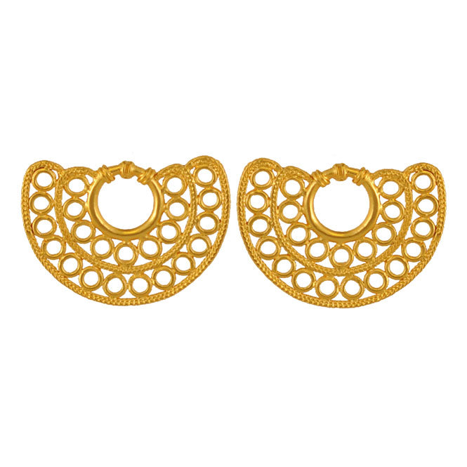 Sinu double filigree nose ornament stud earrings